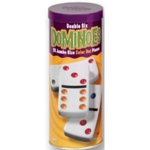  Dbl6 Color Dot Dominoes in Tube Toys & Games