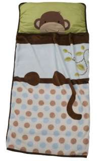 Lambs & Ivy Brown Monkey Nap Mat Indoor Use w/Built in Pillow NEW 