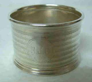 1922 Sterling Silver NAPKIN RING 1.8inDia26gms  