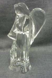 Baccarat Crystal art glass Nativity Scene Musical ANGEL WITH HORN 6 