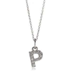 KC Designs Initially Yours Diamond 14k White Gold Letter P Pendant 