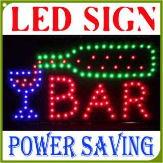 BRIGHT NEW LED BAR Neon SIGN open ANIMATE 220V~250V Bar  
