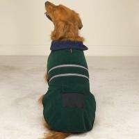   Reflective FLEECE DOG Coat Winter Jacket NAVY Clothes Sweater  