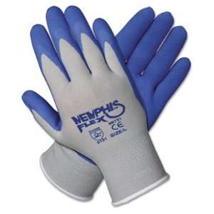   Flex Seamless Nylon Knit Gloves, Medium, Blue/Gray, 1 Pair Automotive