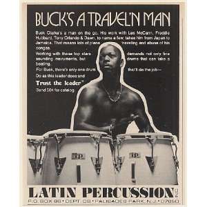  1976 Buck Clarke Latin Percussion Congas Drums Photo Print 