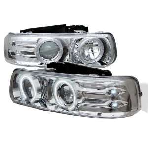   Silverado 99 02 CCFL LED Projector Headlights   Chrome Automotive