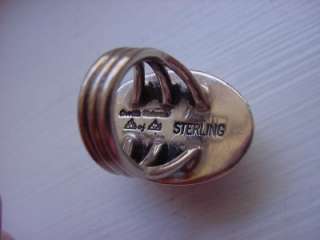 Orville Tsinnie Navajo Sterling Ring Heavy OVAL S. 4.5  