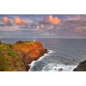 Kilauea Lighthouse on Kauai in Early Morning Sunlight   Peel and Stick 