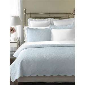  Martha Stewart Bedding, Stenciled Leaves Blue Quilted Full 
