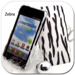 Zebra Velvet Hard Skin Case Cover LG Optimus Black P970  