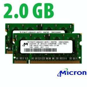   Micron Original PC2 5300 DDR2 667MHz SO DIMM 200 Pin Memory Computers