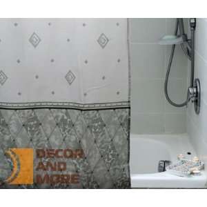  Waterproof Bath Fabric Shower Curtain with Hooks
