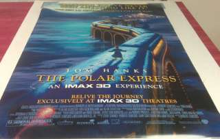 POLAR EXPRESS MOVIE POSTER 2 Sided ORIGINAL RARE IMAX Version 27x40 