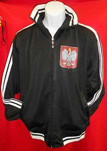 Polish Eagle Black track jacket 100% polyester Brand New S M L XL 