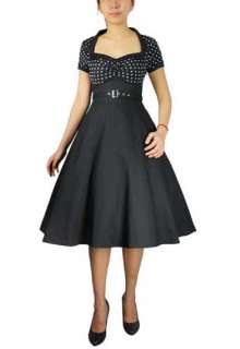 Plus size 60s Retro Design Polka Dot flare Party Dress 20 / 2XLL 