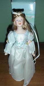   1984 Avon Collectible Porcelain Cinderella Fairy Tale Doll with Stand