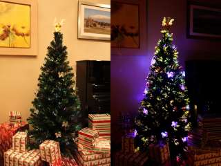 FT PRE LIT MULTI COLOR LED FIBER OPTIC CHRISTMAS TREE  