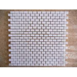  Thassos white mini brick marble mosaic 3/4x1/2