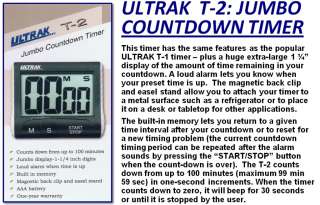 NEW ULTRAK T 2 JUMBO COUNTDOWN TIMER w/ 1.25 DISPLAY  