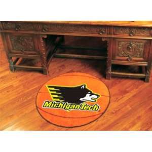   NCAA Michigan Tech Huskies Chromo Jet Printed Basketball Rug Home