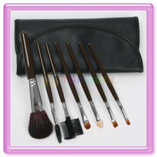professional brush set in a leather case