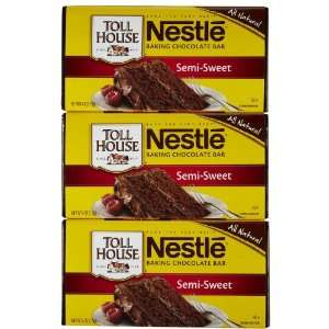 Nestle Toll House Semi Sweet Baking Bar, 4 oz, 3 pk  