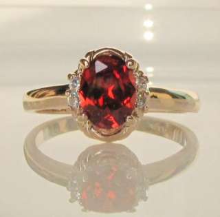   ruby gold GP Princess swarovski Engagement promise Ring size 7  
