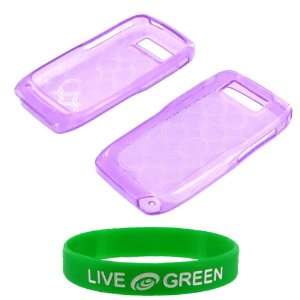  Lilac Crystal Silicone Skin Case for Nokia E71x Phone, AT 