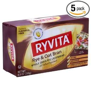 Ryvita Rye & Oat Bran Crispbread, 8.8000 ounces (Pack of5)  