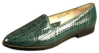 Giorgio Brutini Exotic Loafer Snake Skin GREEN 150635  