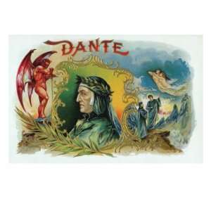  Dante Brand Cigar Inner Box Label Vintage Art Premium 