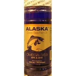  Alaska Deep Sea Fish Oil, Omega 3,6,9 1000 Mg 100 Softgels 