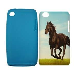 Touch iTouch 4G 4 G 4th Generation Blue Sky with Black Stallion Horse 