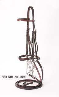 Made of standard quality leather. The ribbon like reins allow the 