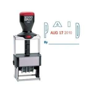  COSCO ClassiX Self Inking PAID Message/Date Stamp   Red 