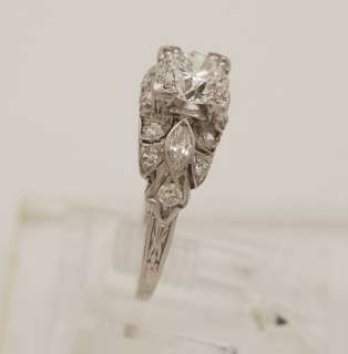 Antique Platinum & Diamond Art Deco Engagement Ring J32425  