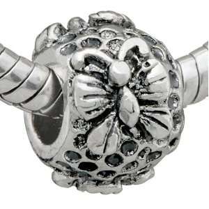 Butterfly Round Charm Bead Fits Pandora Chamilia Biagi Charm Bracelet