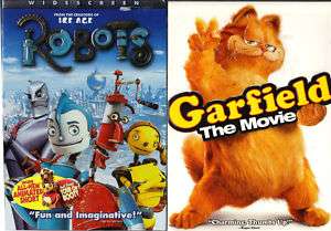 Robots (DVD, 2009) & Garfield The Movie   2 DVDs 024543193913  