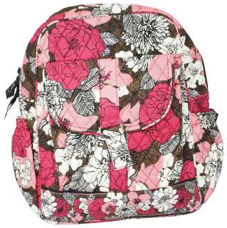 Vera Bradley Mocha Rouge Bookbag Backpack Bag New  