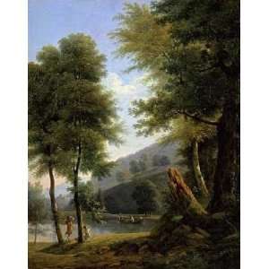 Idyllic Landscape (Paysage Idyllique) by Francois Edouard Bertin. Size 