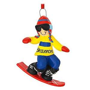  Personalized Snowboard Ornament