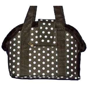   Carrier   Polka Dot Pet Carrier   Black with White Polka Dots   Small