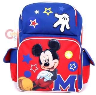 Disney Mickey Mouse School Backpack/Bag 16 Large Star  