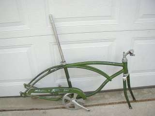 Vintage Schwinn Stingray Sting Ray Bike Frame w Chainguard Crank Seat 