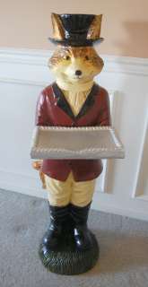 FOX WAITER Hunting Butler with TRAY for Keys @ Doorway ~ NEW ~ 37 