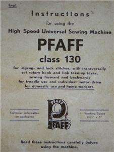 Pfaff 130 14 Sewing Machine Instruction Manual On CD  