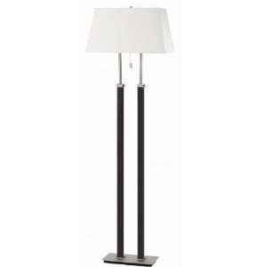   Brockton Double Floor Lamp 59hx18.5w Leather Pole