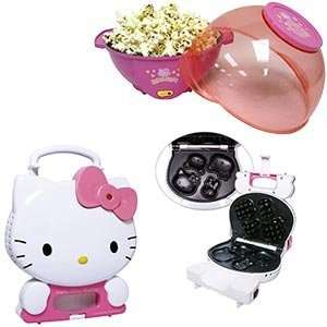  Hello Kitty Waffle Maker and Popcorn Maker Set