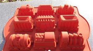   cake mould Silicone 9 train Cake Mould cake Mold Baking Cup Pan  