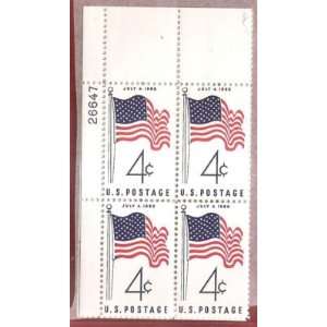 Postage Stamps US 4th Of July Flag 1960 Scott 1153 MNH Block Of 4